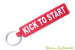 Schlüsselanhänger "Kick to Start"